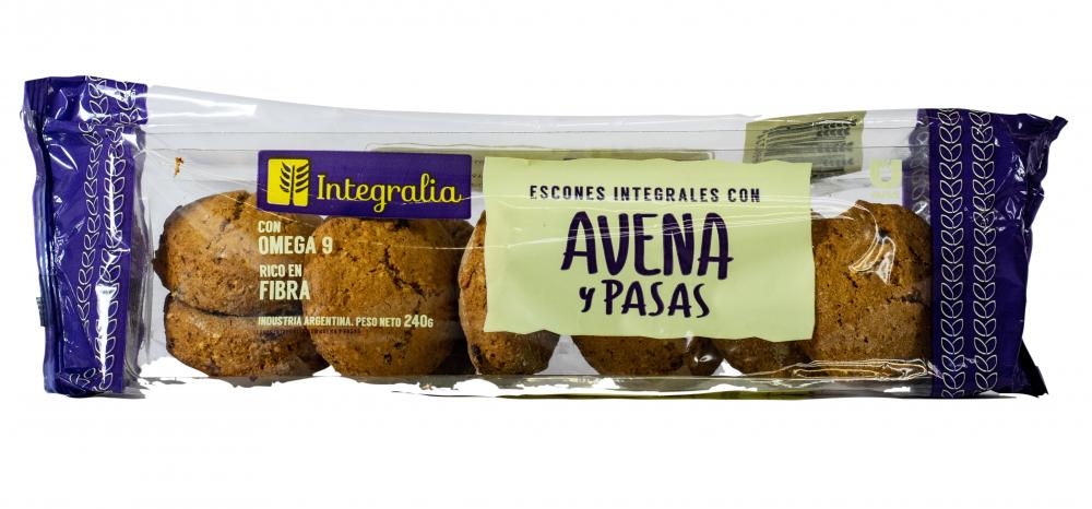 Escones Integralia Avena y Pasas