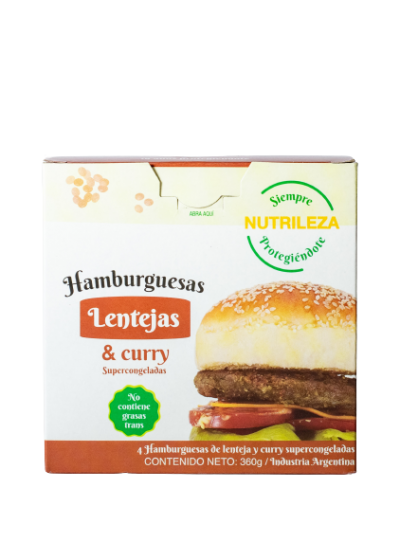 Hamburguesas Lenteja y Curry Nutrileza