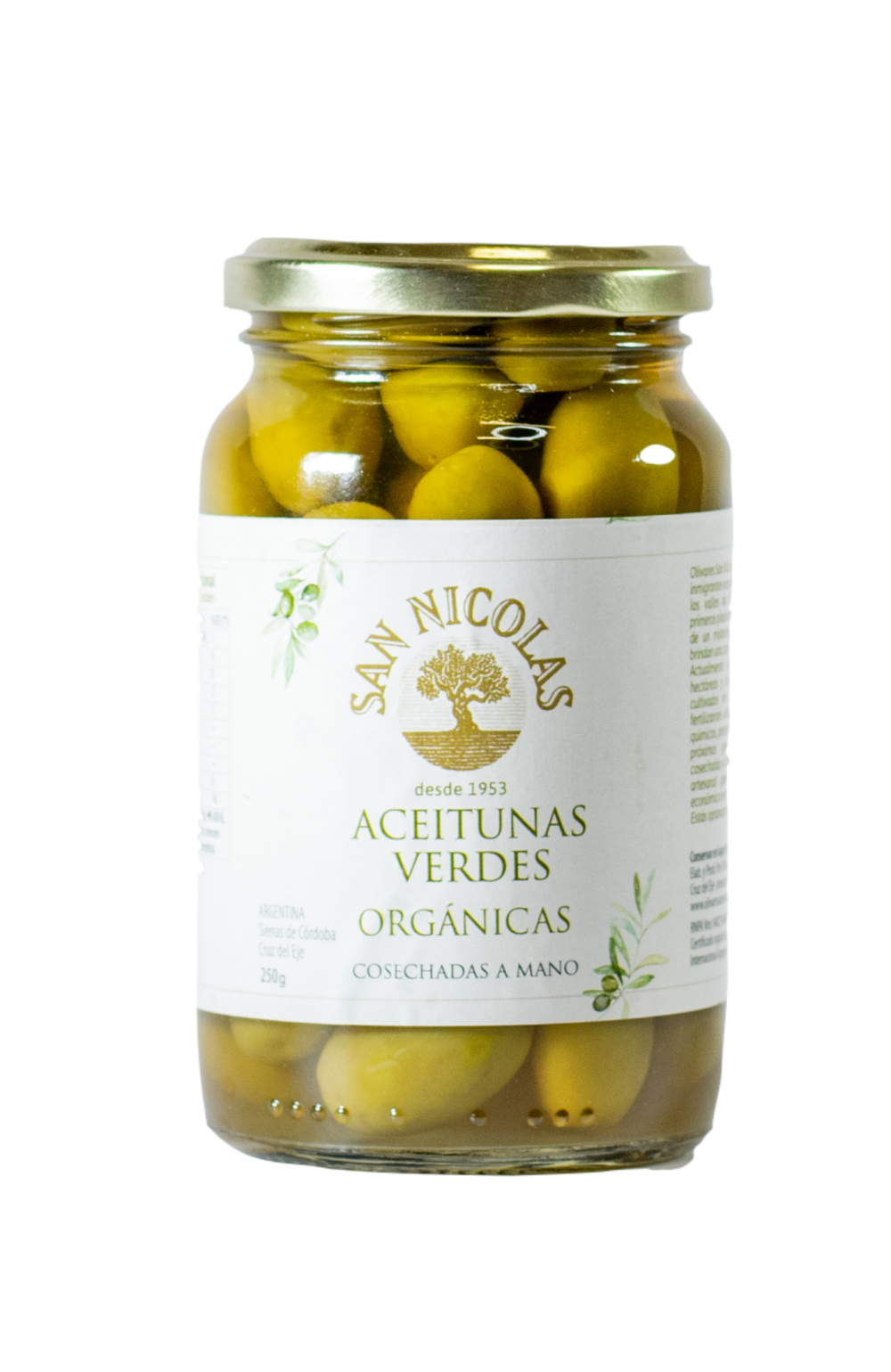 Aceitunas Verdes Organicas San Nicolás