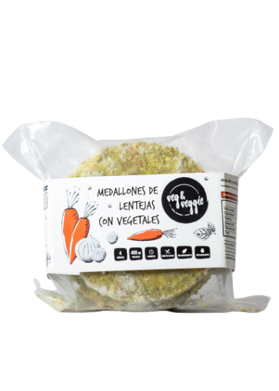 Medallones de Lentejas y vegetales Veg & Veggie