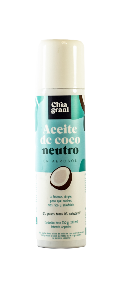 Aceite de Coco Neutro en Aerosol Chia Graal